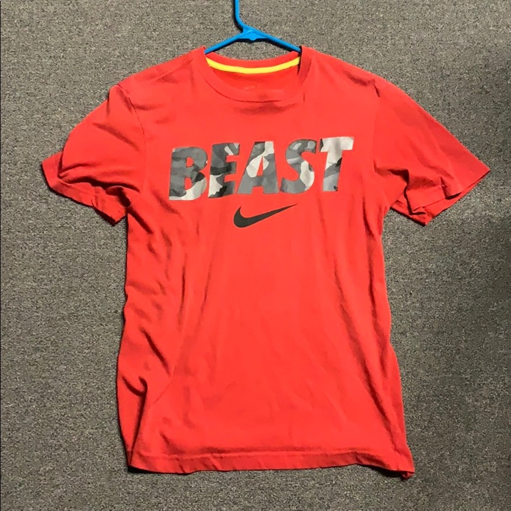 Red Nike shirt